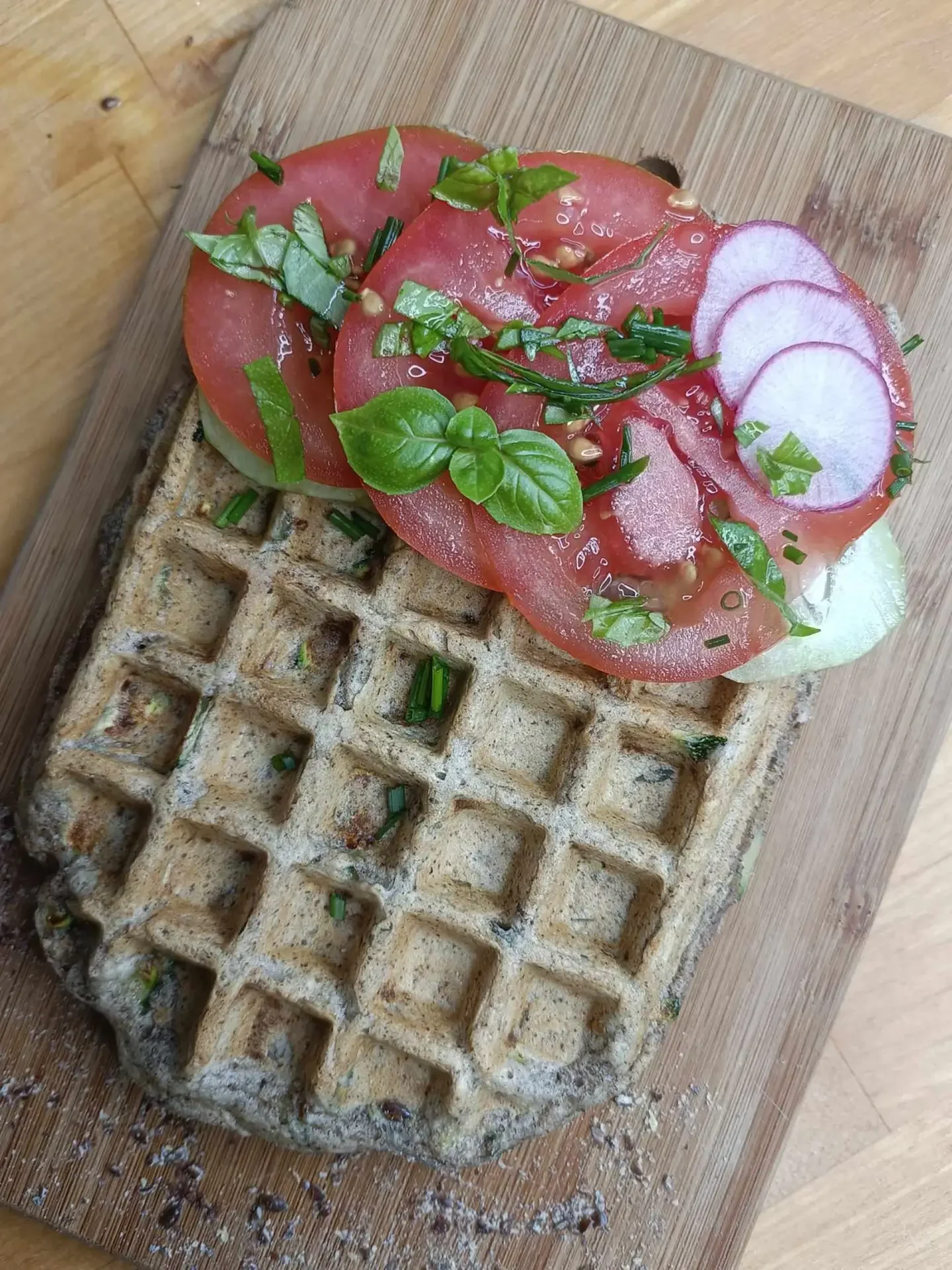Gaufre courgette lin - Lin des Pyrénées