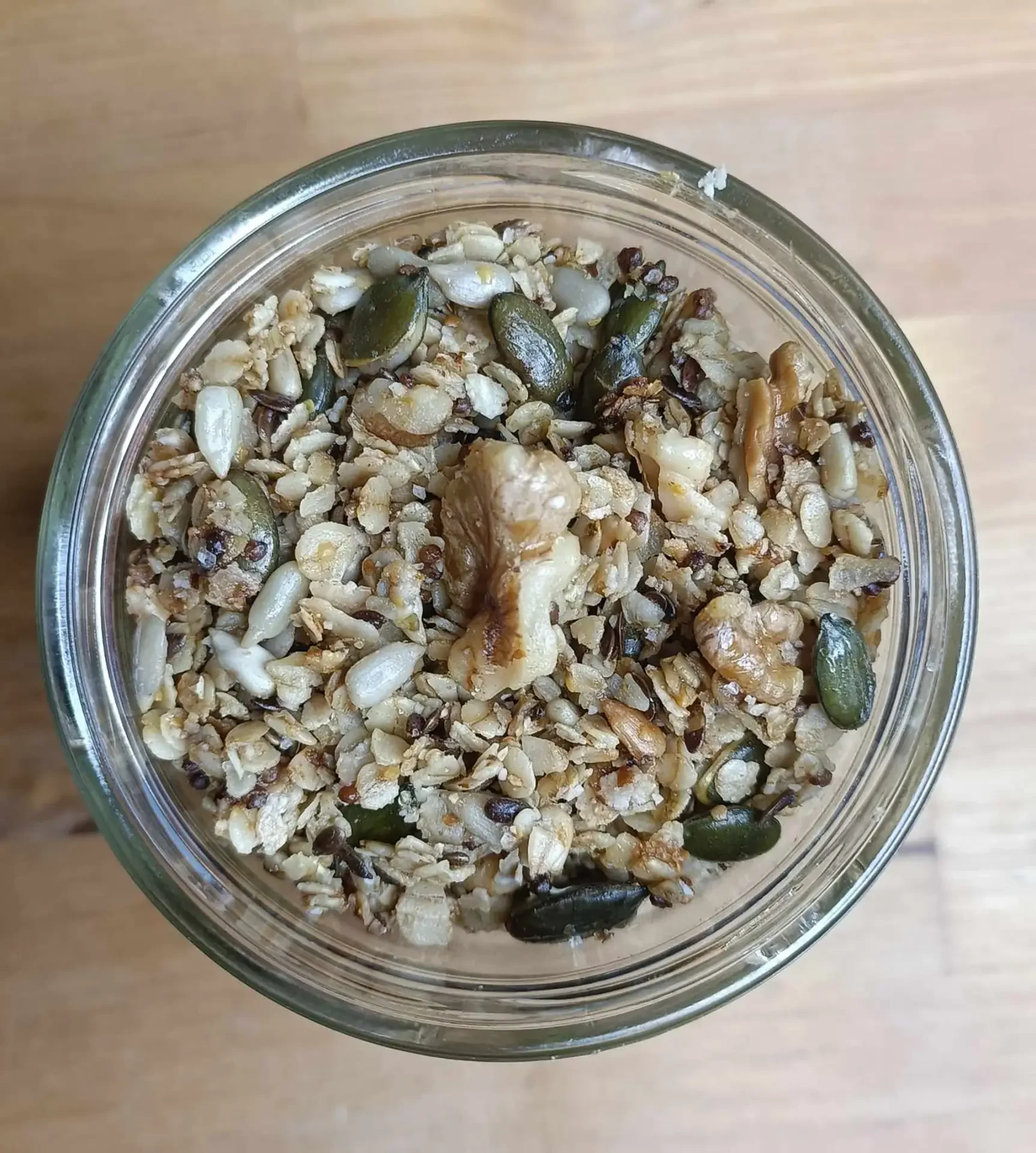 Granola salé avoine courge lin noix - Lin des Pyrénées